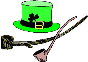Limerick Day, Irish hat and pipe.